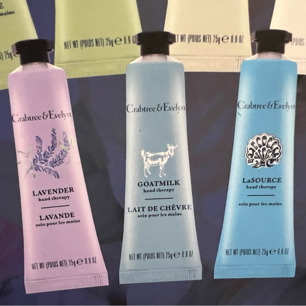 Crabtree & Evelyn NWT Gift Set of 12  0.9 OZ Assortment Hand Therapy Collection - Picture 6 of 9